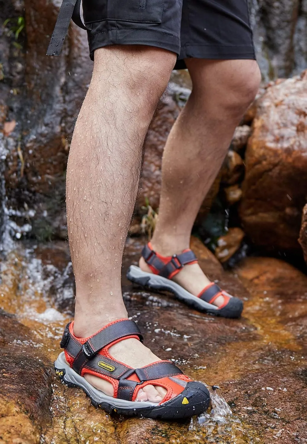 CAMEL CROWN Men's Waterproof Hiking Sandals Closed Toe Water Sandals Athletic Sport Sandals for Summer Outdoor Beach Wading Boat