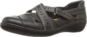 Clarks Women's Ashland Spin Q Slip-On Loafer, Black, 6