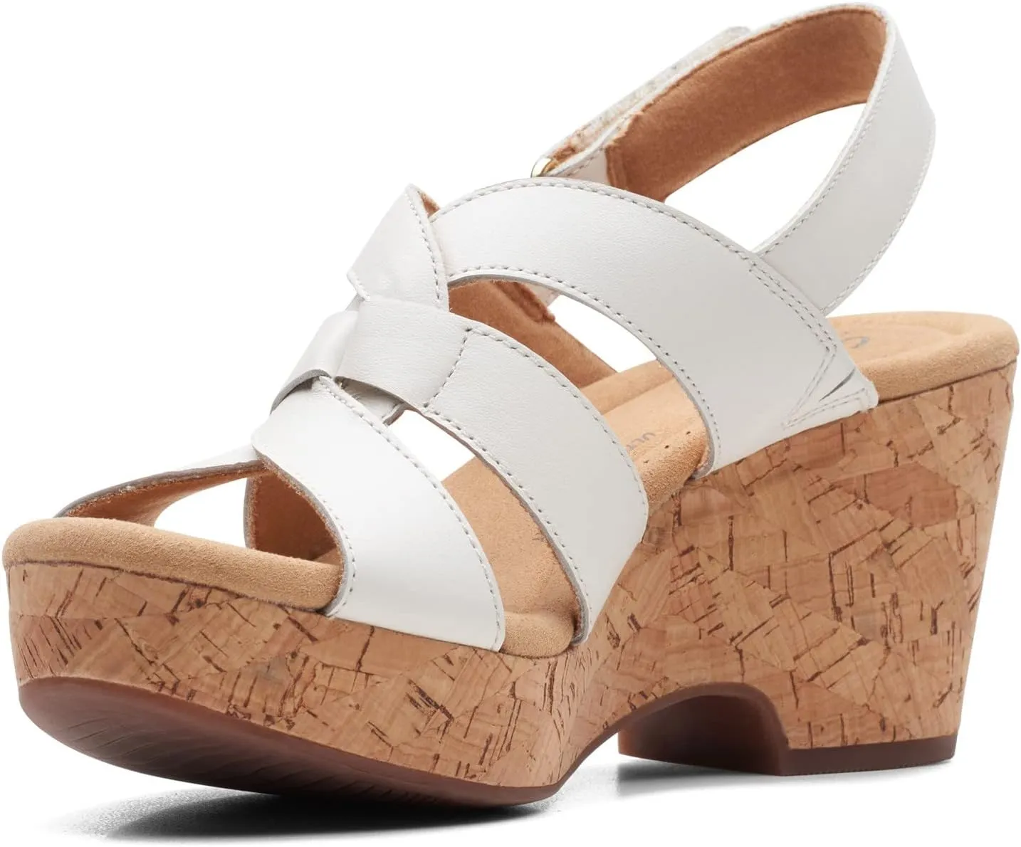 Clarks Womens Giselle Beach Suede Wedge Sandals