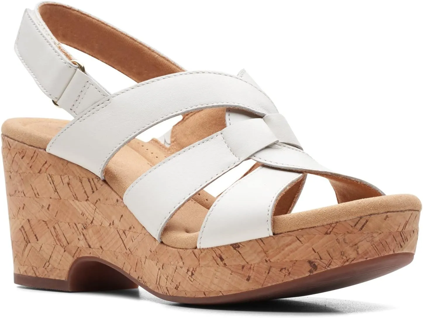 Clarks Womens Giselle Beach Suede Wedge Sandals