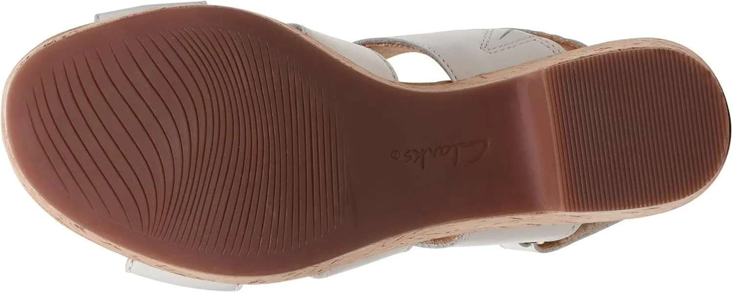 Clarks Womens Giselle Beach Suede Wedge Sandals