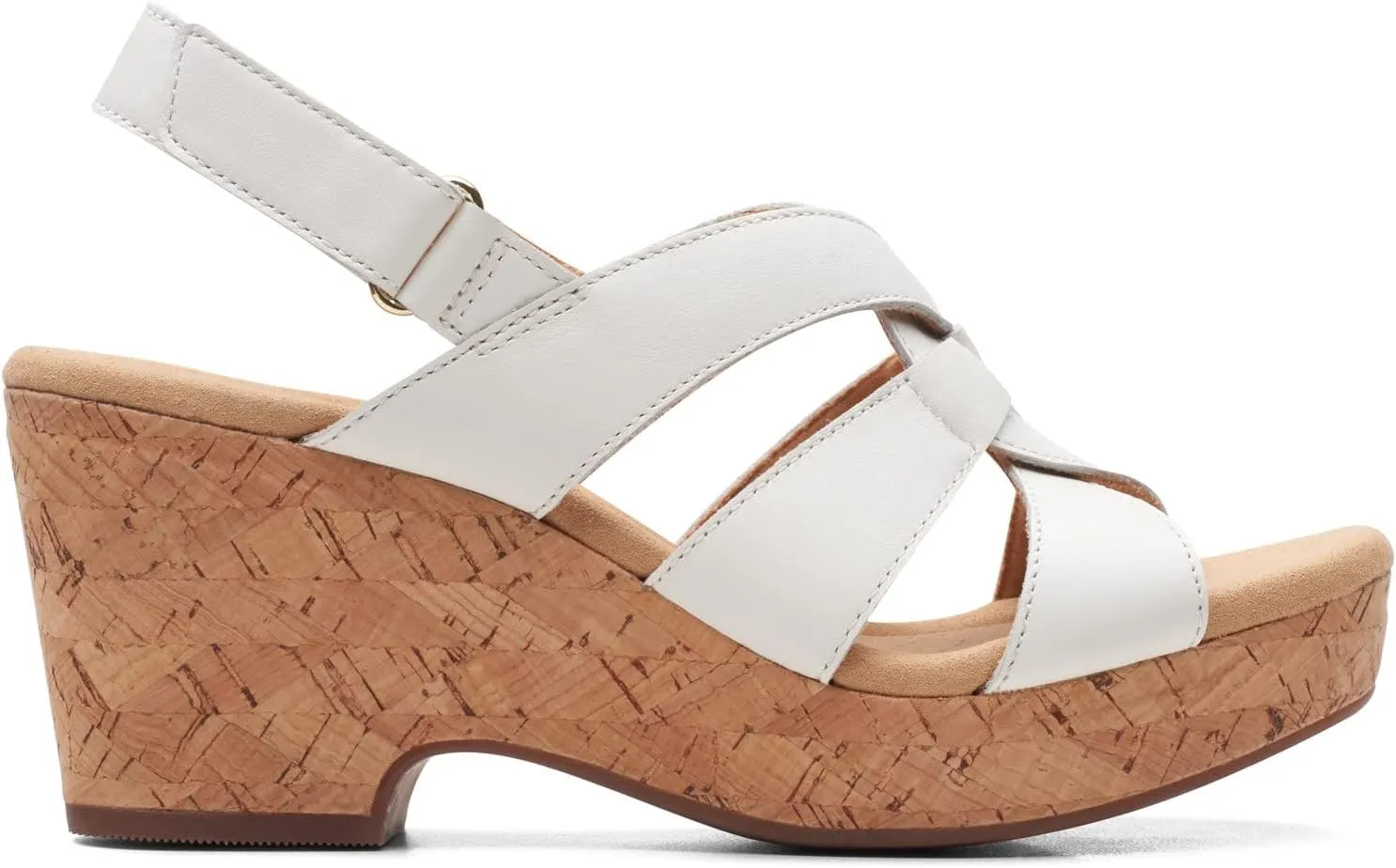 Clarks Womens Giselle Beach Suede Wedge Sandals