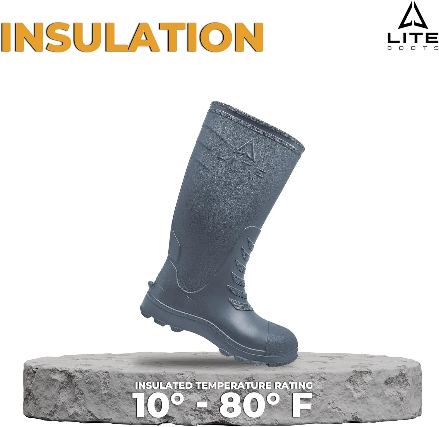 Classic Womens, Waterproof Boots for Women, Insulated, Lightweight, Hunting, Fishing, Wading, Mud, Garden, Chore Boot, Introducing The Lightest Knee High Waterproof Rain Boot Ever Made!