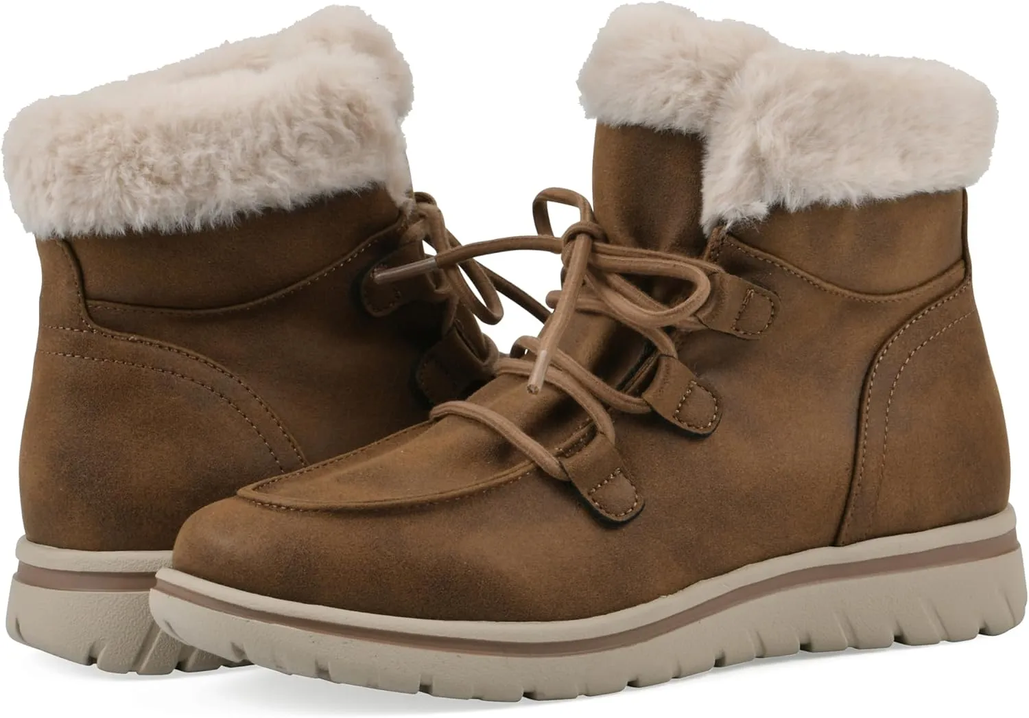 CLIFFS BY WHITE MOUNTAIN Women's Harrison Cushioned Lace-Up Ankle Bootie