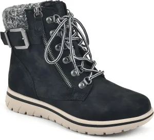 CLIFFS BY WHITE MOUNTAIN Women's Hearty Cushioned Lace-Up City Hiker Ankle Boot