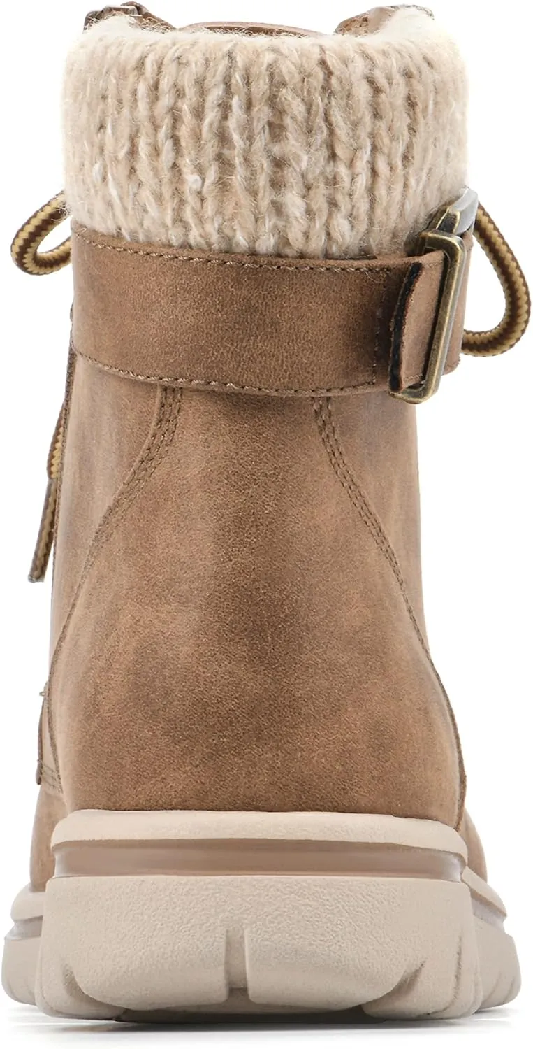CLIFFS BY WHITE MOUNTAIN Women's Hearty Cushioned Lace-Up City Hiker Ankle Boot