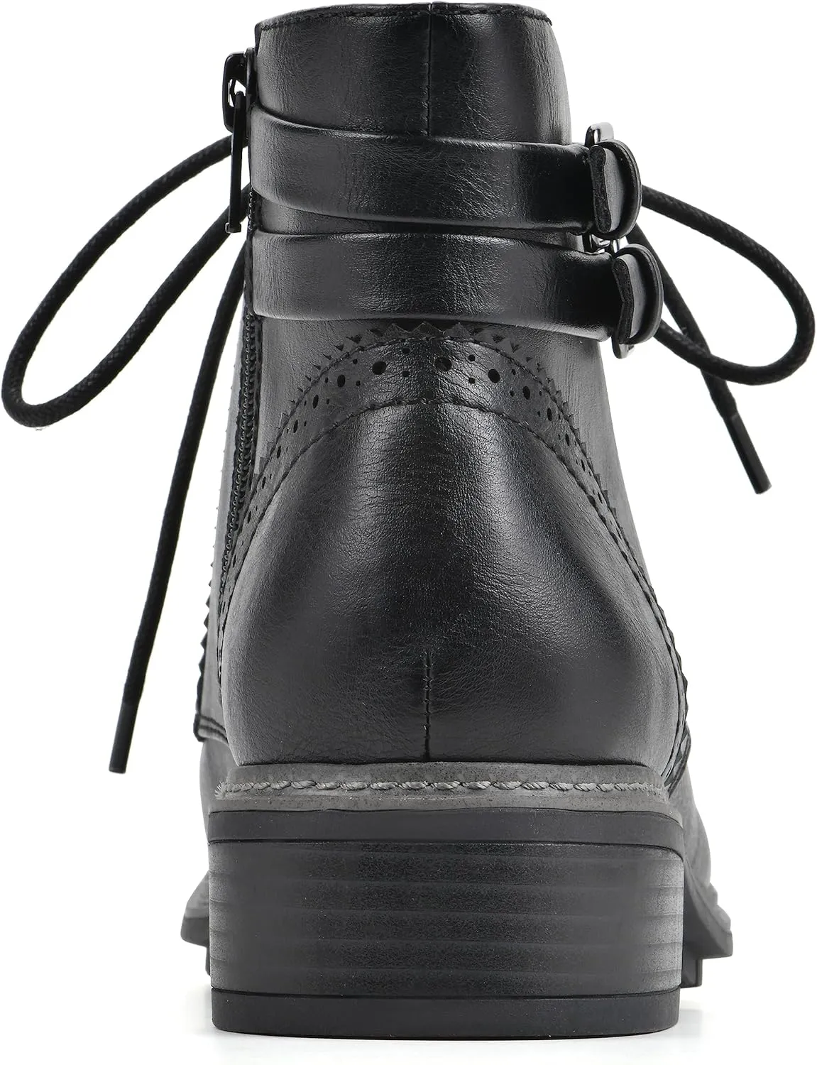 CLIFFS BY WHITE MOUNTAIN Women's Shoes Elibeth Stacked Heel Lace-Up Ankle Bootie