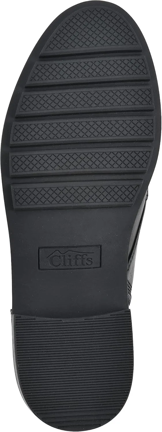 CLIFFS BY WHITE MOUNTAIN Women's Shoes Elibeth Stacked Heel Lace-Up Ankle Bootie