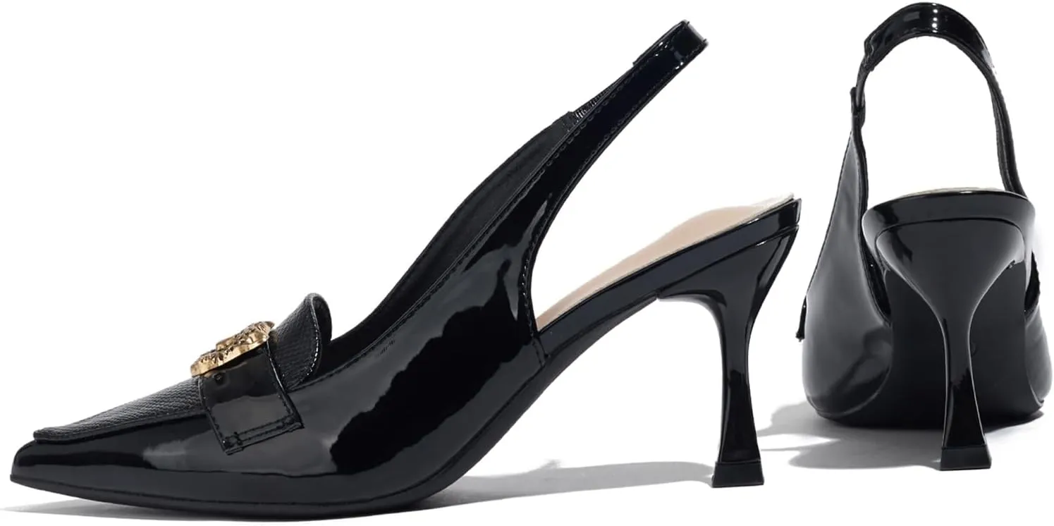 Closed Toe Heels Ankle Strap Dress Loafer Shoes for Women