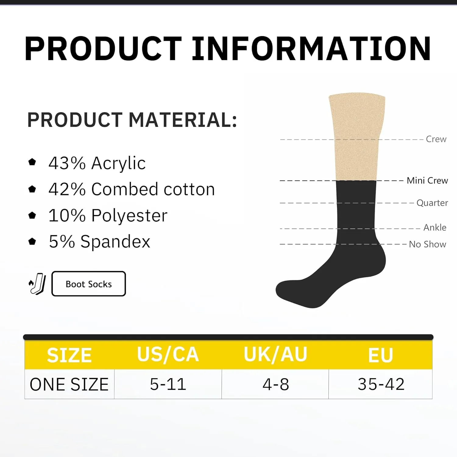 CLOSEMATE Womens Thick Full Cushioned Thermal Warm Boot Socks for Winter 3 Pairs