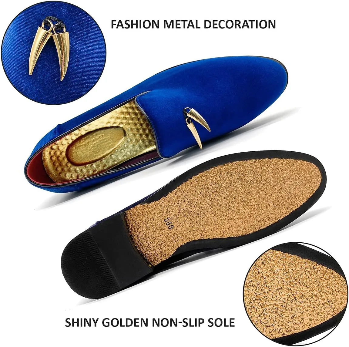 CMM Men's Luxury Penny Slip-On Loafer Party Dancing Shoes