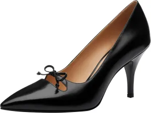 Coach Women's Runway Pump Ballet Flat, Charcoal/Black, 5.5