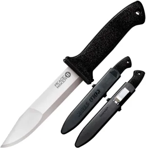 Cold Steel Peace Maker II Compact Lightweight 5.5" Fixed Blade 4116 Stainless Steel Clip Point Tactical Outdoor Hunting Knife, 4.75" Kray-Ex Handle, Ambidextrous Secure-Ex Sheath w/Belt Clip