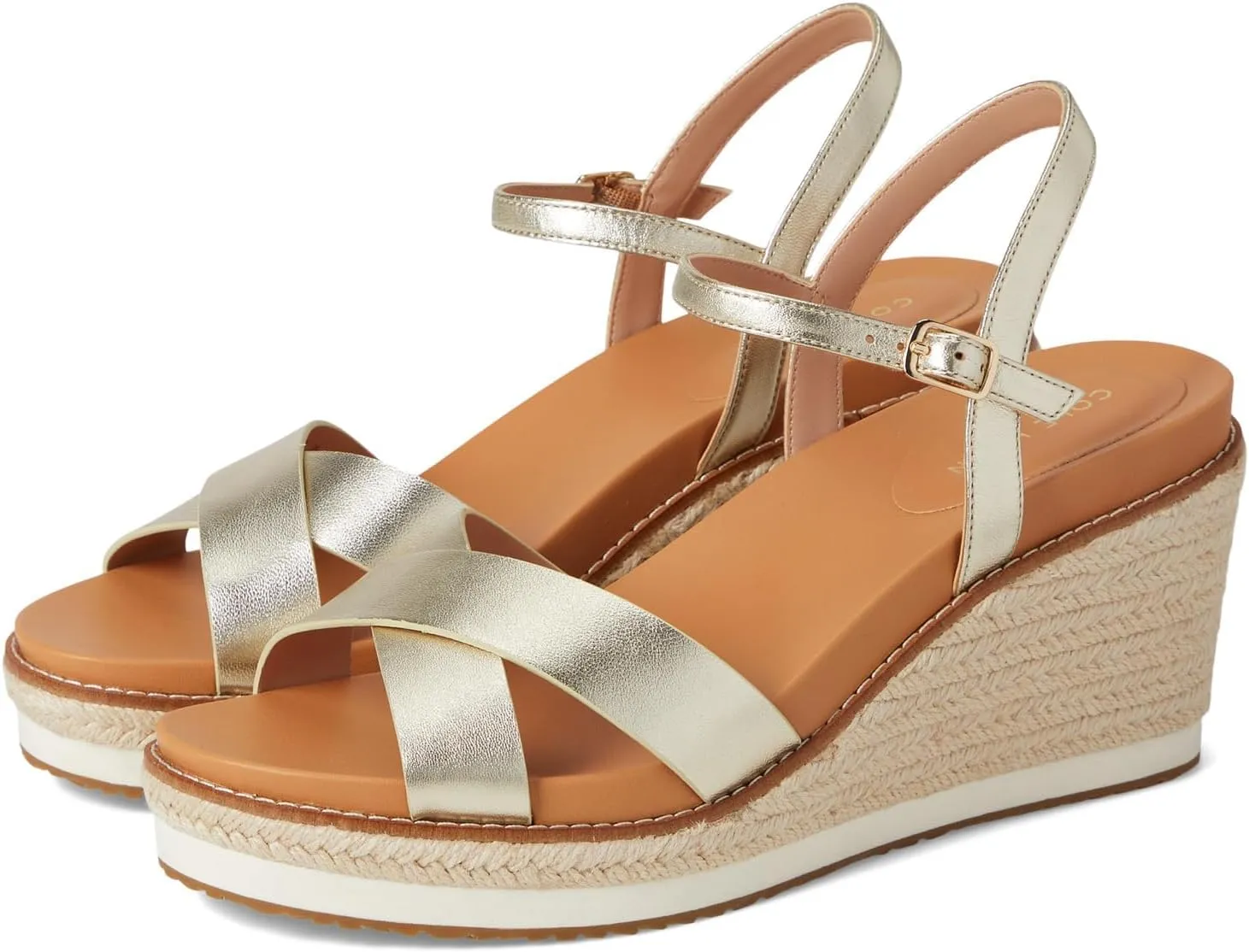 Cole Haan Women's Cloudfeel Silvee Espadrille Wedges 75mm Heeled Sandal