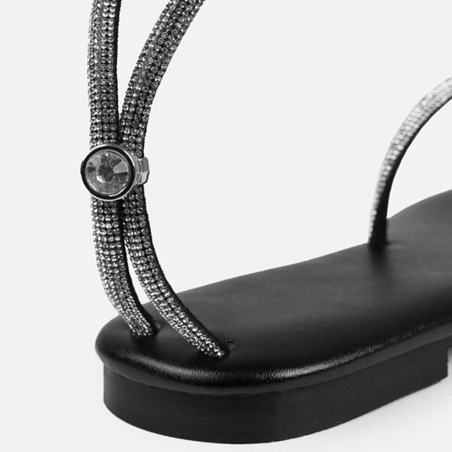 Comfortable Slide Sandals Women Slippers Summer New Pattern Rhinestone Shiny Fashion Flat Bottom Comfortable Non Slip
