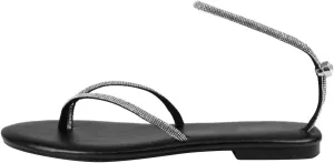 Comfortable Slide Sandals Women Slippers Summer New Pattern Rhinestone Shiny Fashion Flat Bottom Comfortable Non Slip