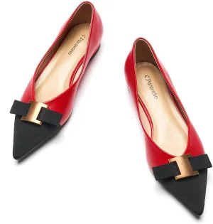 C.Paravano Women’s Flats I Flat for Women Leather I Pointed Toe Flats I Ballet Flats for Women I Slip on Dressy Flats
