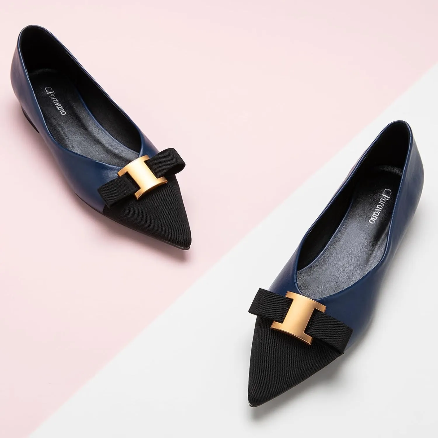 C.Paravano Women’s Flats I Flat for Women Leather I Pointed Toe Flats I Ballet Flats for Women I Slip on Dressy Flats