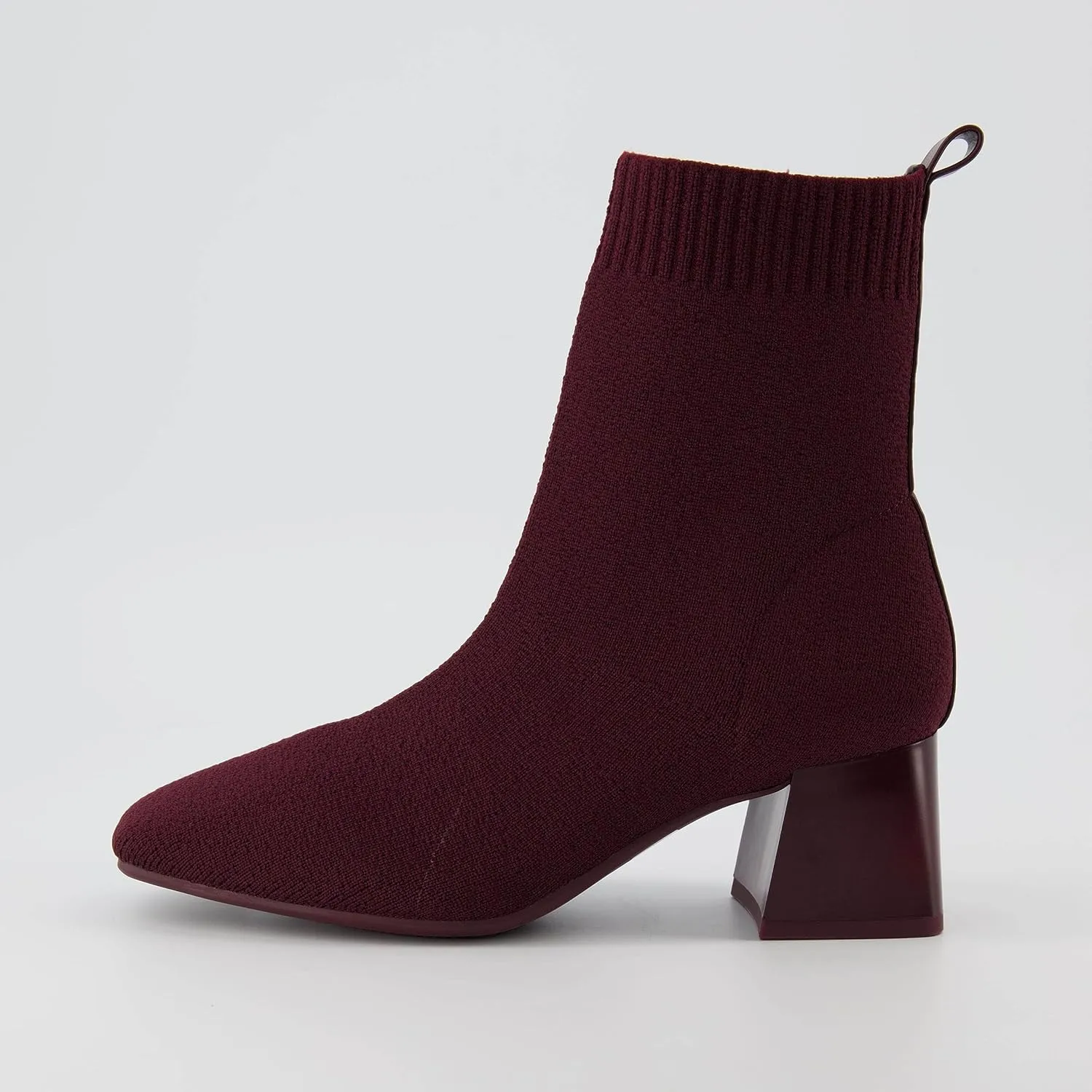 CUSHIONAIRE Women's Milo Stretch Ankle Sock Boot – Soft Knit Upper, Memory Foam Padding, Lightweight 1.75" Heel, Wide Widths Available