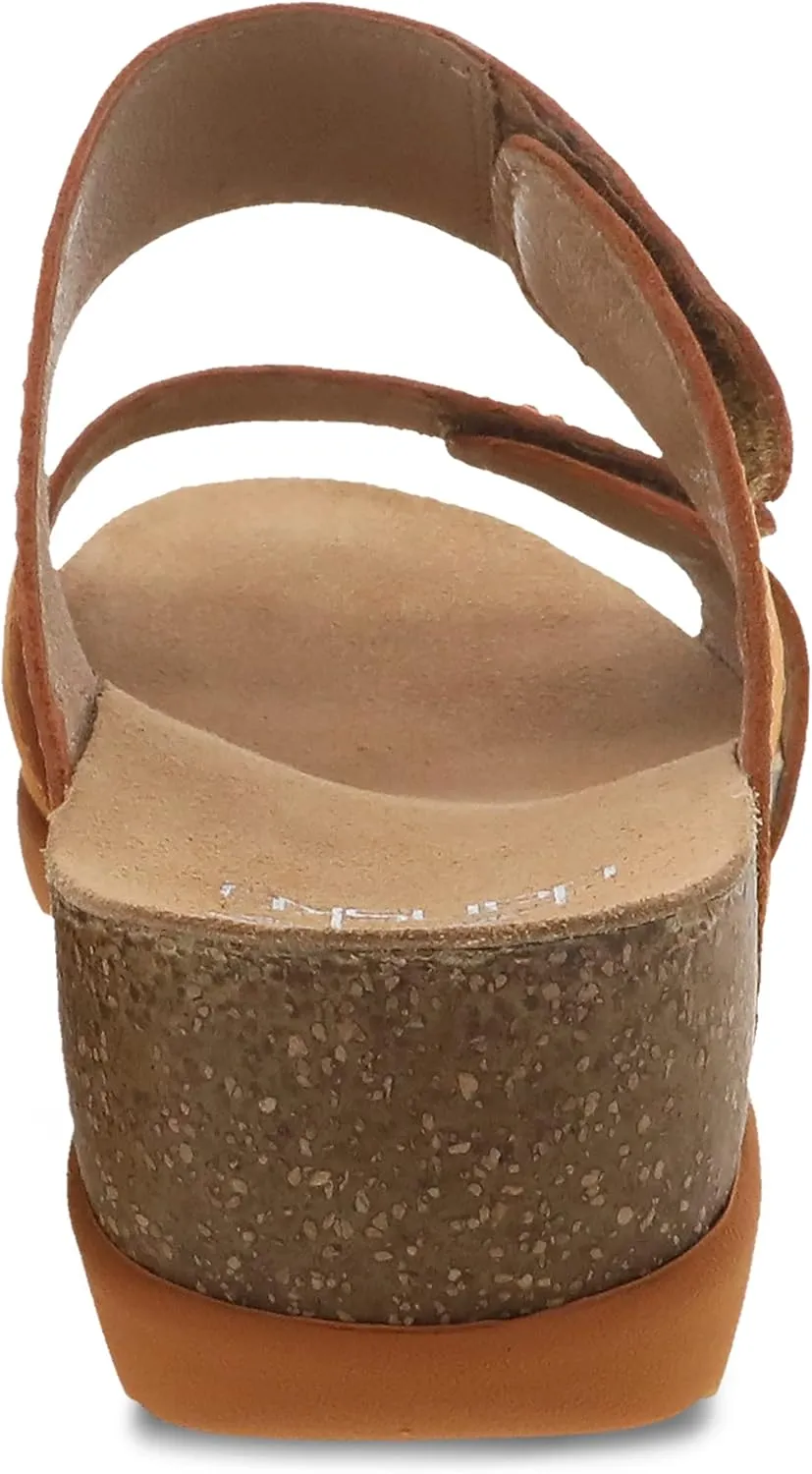 Dansko Maddy Slip-On Wedge Sandal for Women –Comfortable Wedge Shoes with Arch Support –Fully Adjustable Straps with Hook & Loop Closure–Versatile Casual to Dressy Footwear –Lightweight Rubber Outsole