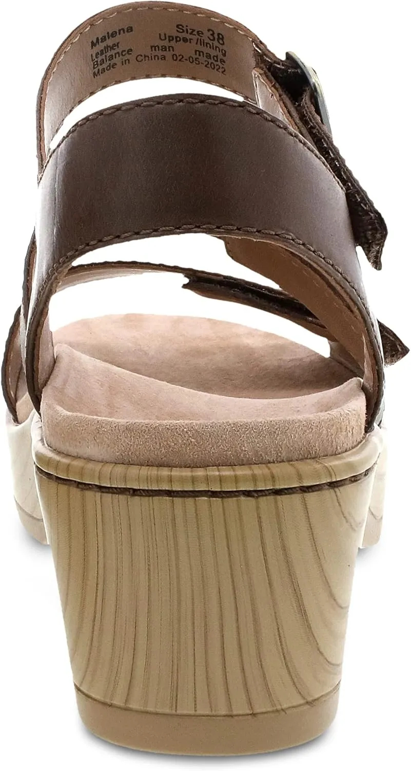Dansko Malena Fully Adjustable Sandal for Women – Comfortable Platform Shoes with Arch Support – Versatile Casual to Dressy Footwear – Lightweight Rubber Outsole
