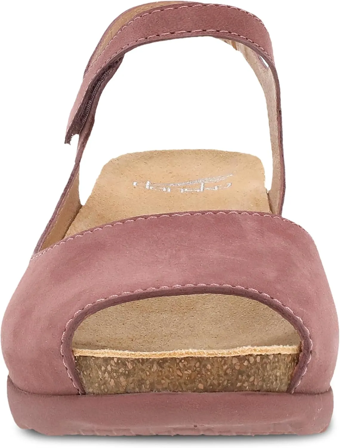 Dansko Marcy Slip-On Wedge Sandal for Women - Comfortable Wedge Shoes with Arch Support -Adjustable Hook & Loop Strap - Versatile Casual to Dressy Footwear - Lightweight Rubber Outsole