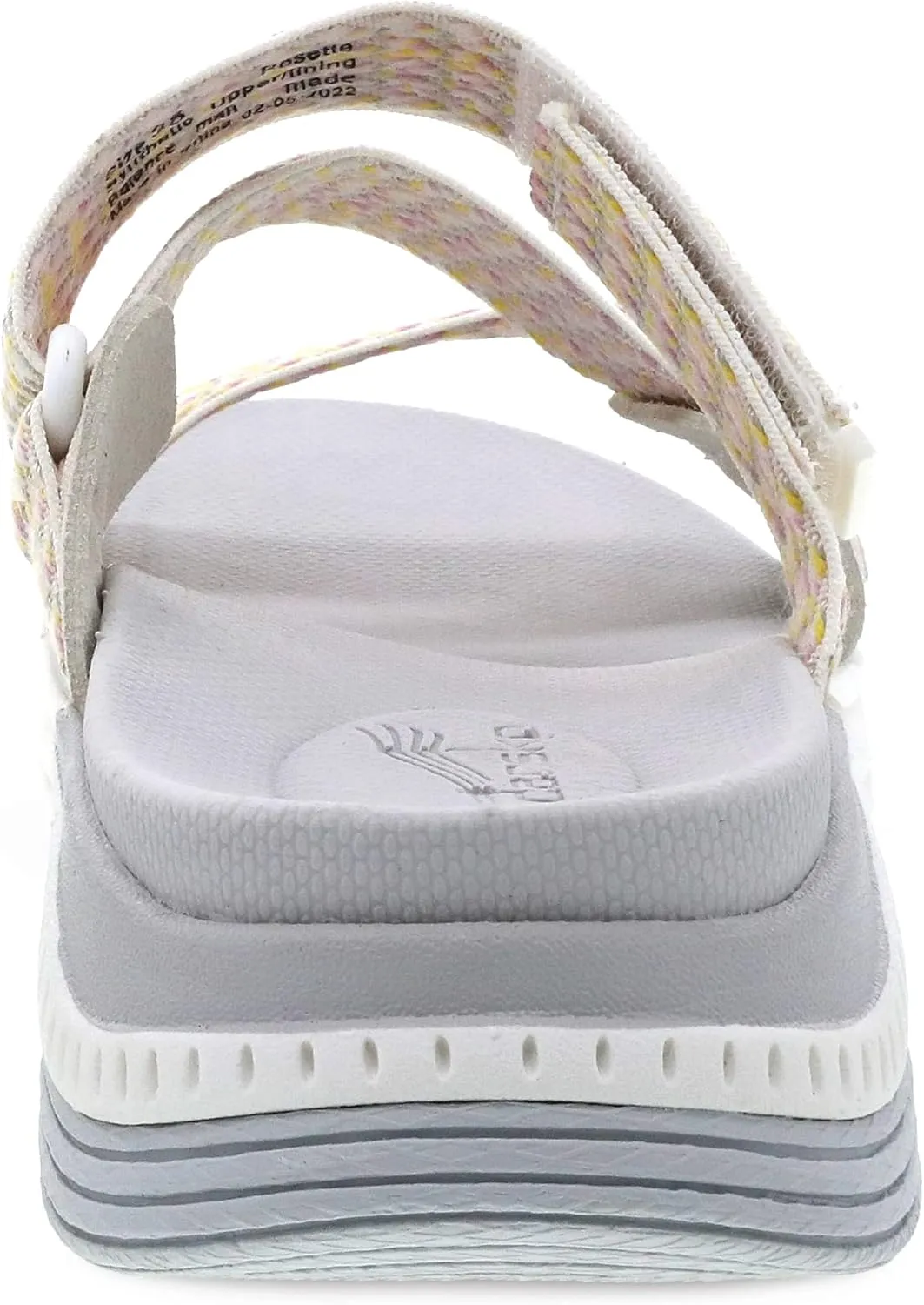Dansko Rosette Slip-On Sport Sandal for Women - Lightweight EVA Midsole and Rubber Outsole - Natural Arch Technology for Added Support - Hook and Loop Closure