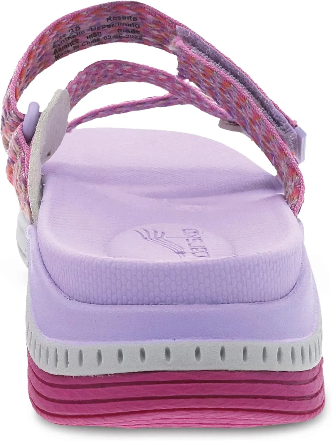 Dansko Rosette Slip-On Sport Sandal for Women - Lightweight EVA Midsole and Rubber Outsole - Natural Arch Technology for Added Support - Hook and Loop Closure