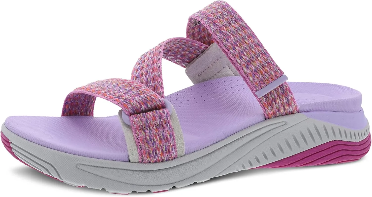Dansko Rosette Slip-On Sport Sandal for Women - Lightweight EVA Midsole and Rubber Outsole - Natural Arch Technology for Added Support - Hook and Loop Closure