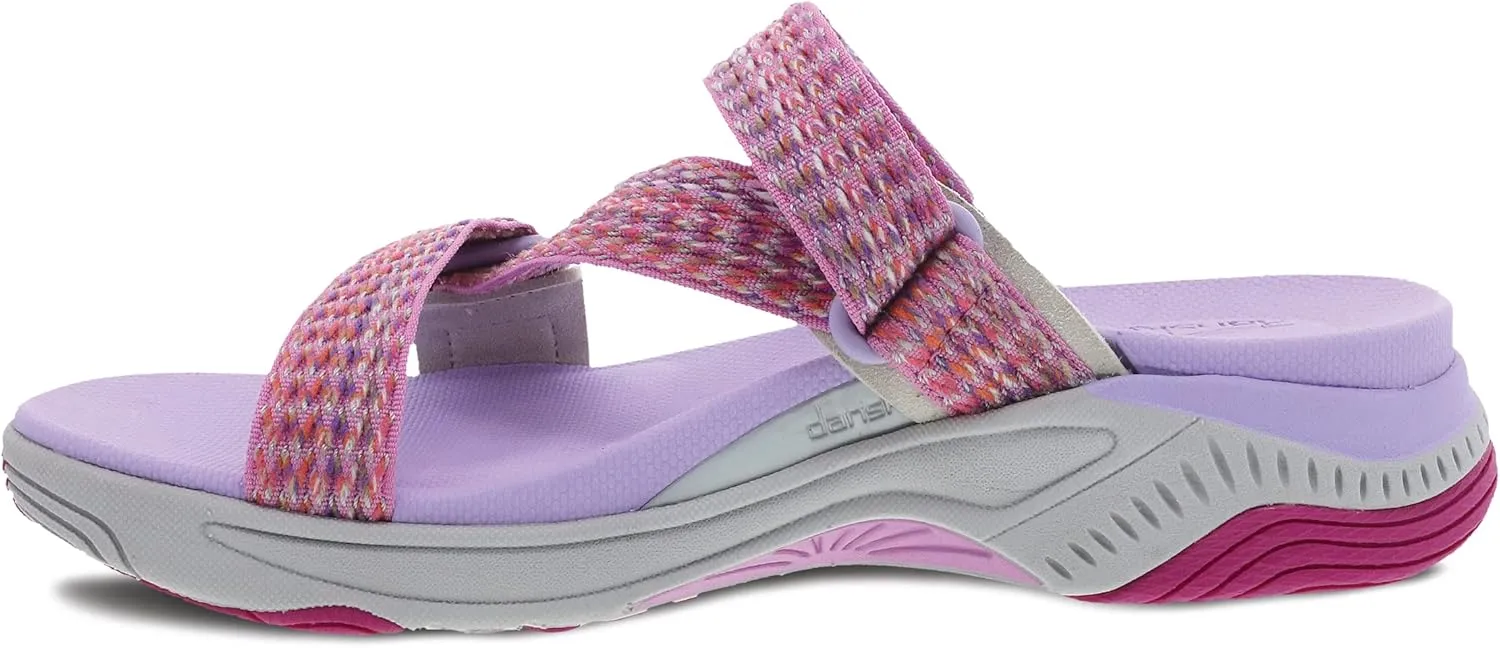 Dansko Rosette Slip-On Sport Sandal for Women - Lightweight EVA Midsole and Rubber Outsole - Natural Arch Technology for Added Support - Hook and Loop Closure