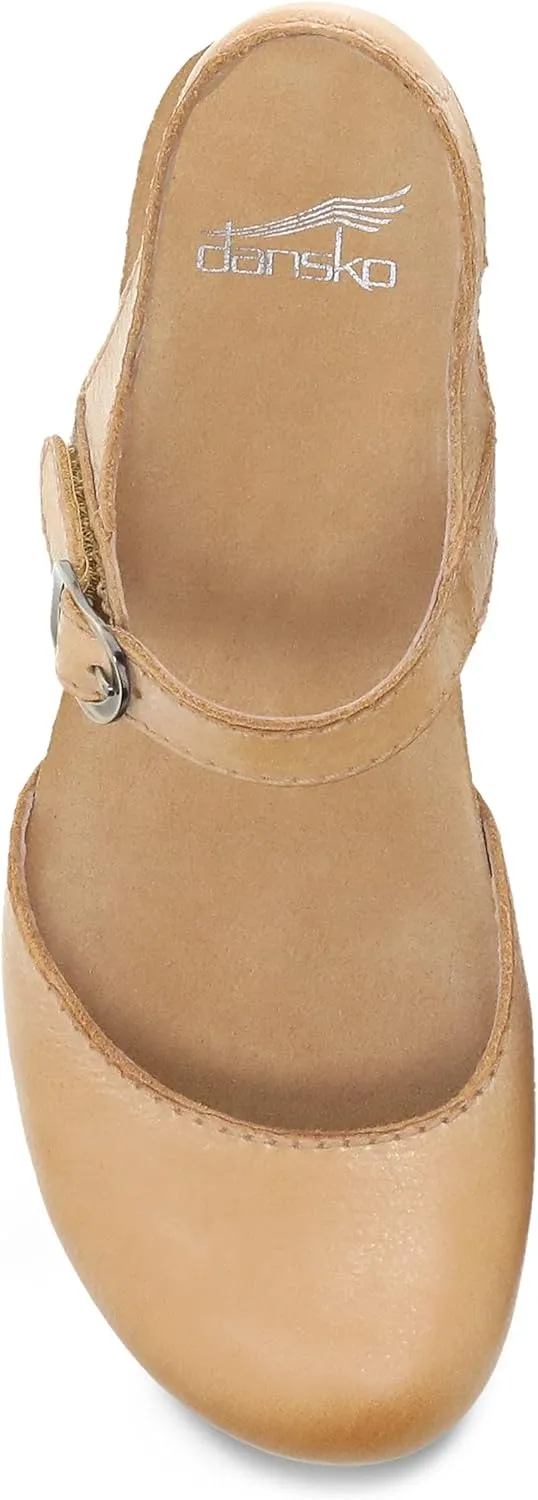 Dansko Tiffani Wedge Sandal for Women - Cushioned, Contoured Footbed for All-Day Comfort and Support - Hook & Loop Strap with Buckle Detail - Lightweight Rubber Outsole