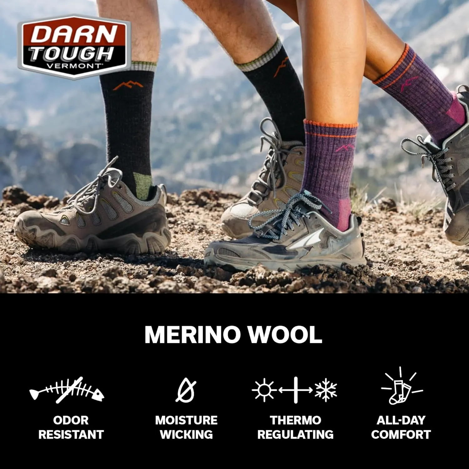 Darn Tough Vermont Emma Claire Boot Lightweight Merino Wool Cushion Hiking Socks for Women, Warm Work Socks, Style 2208