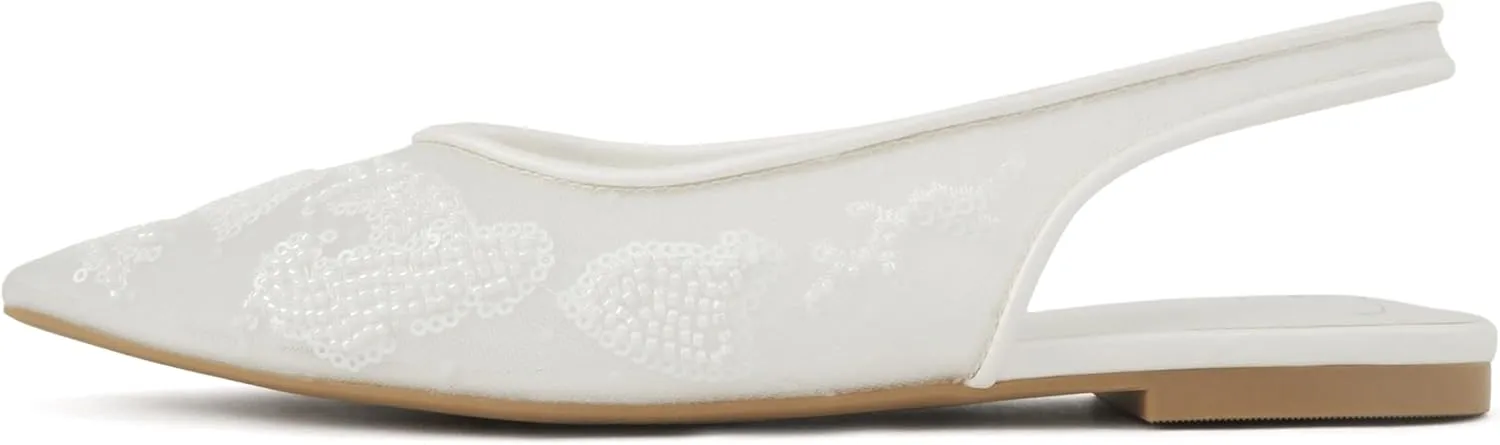 Delicious Victoria ~ Women Pointed Toe Slingback Flat Bridal Dress Pumps