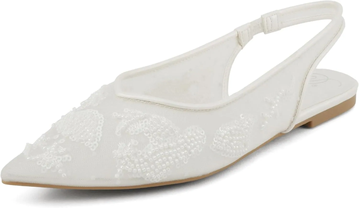 Delicious Victoria ~ Women Pointed Toe Slingback Flat Bridal Dress Pumps