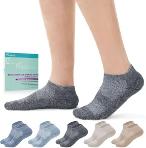 Diabetic Bamboo Socks for Men and Women,5 Pairs Non-Binding Low Cut Diabetic Socks,Loose Socks Size 5-13