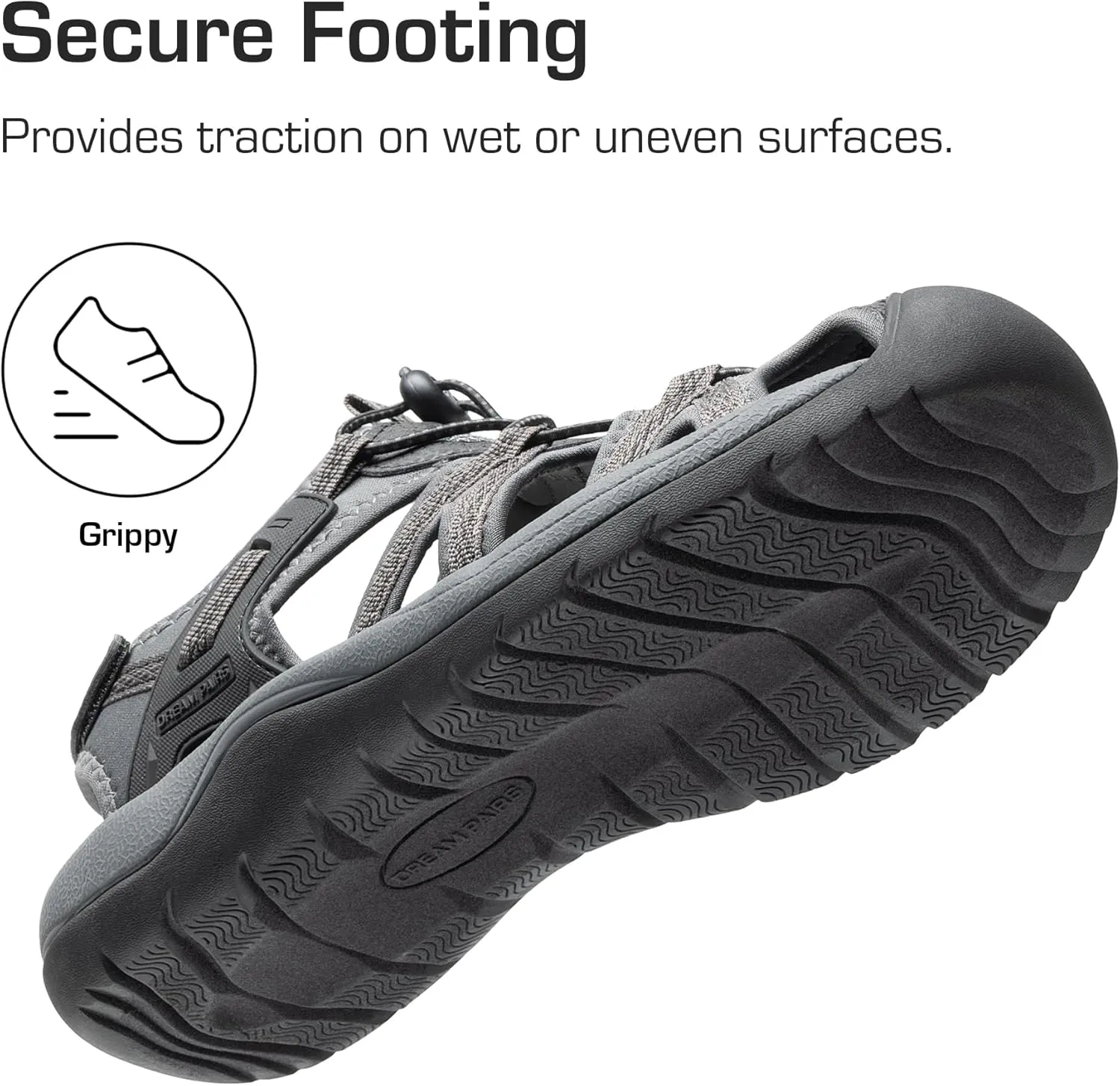 DREAM PAIRS Men's Sandals Hiking Water Sport Athletic Beach Outdoor Comfortable Casual Closed Toe Summer Sandal Shoes