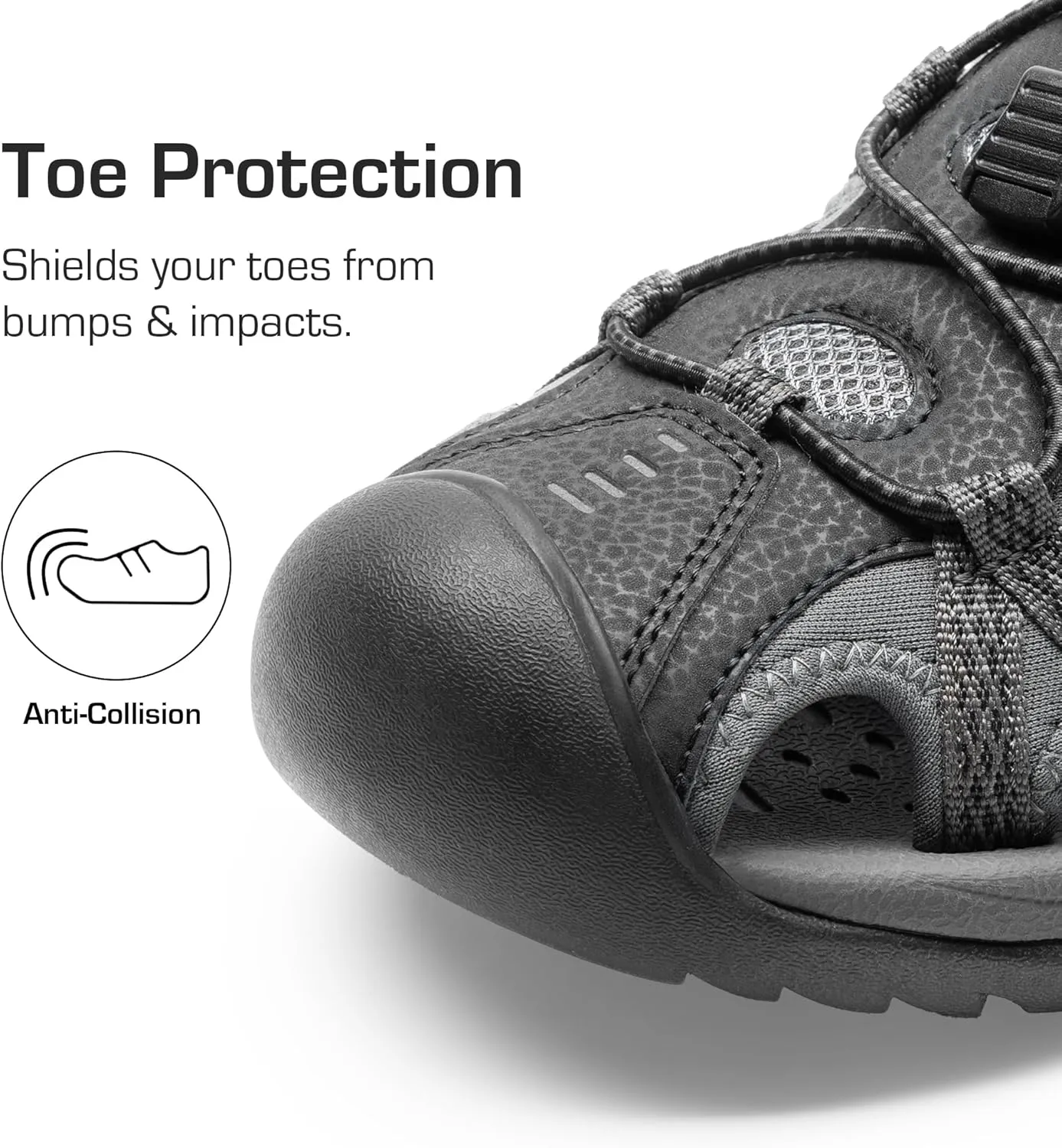 DREAM PAIRS Men's Sandals Hiking Water Sport Athletic Beach Outdoor Comfortable Casual Closed Toe Summer Sandal Shoes