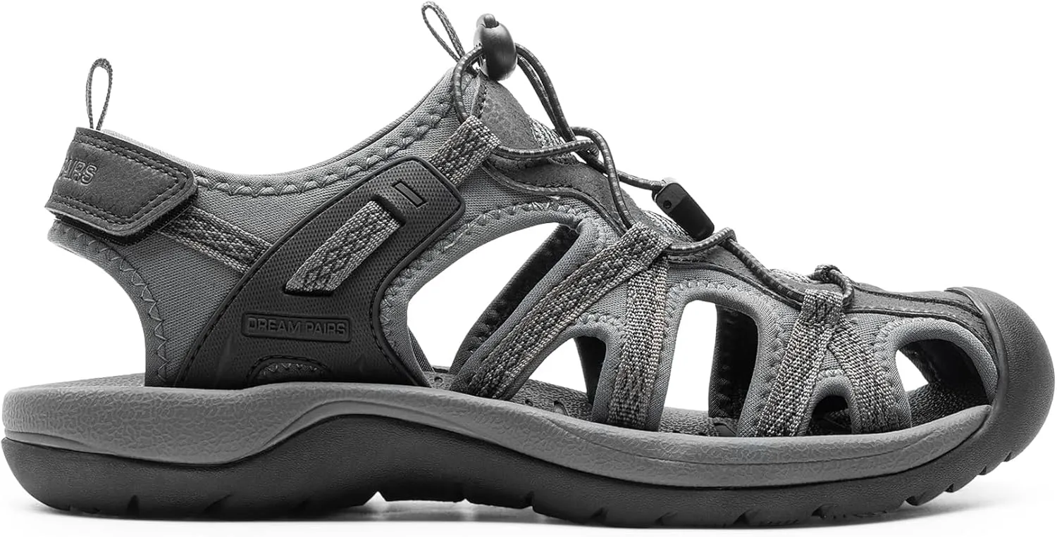 DREAM PAIRS Men's Sandals Hiking Water Sport Athletic Beach Outdoor Comfortable Casual Closed Toe Summer Sandal Shoes