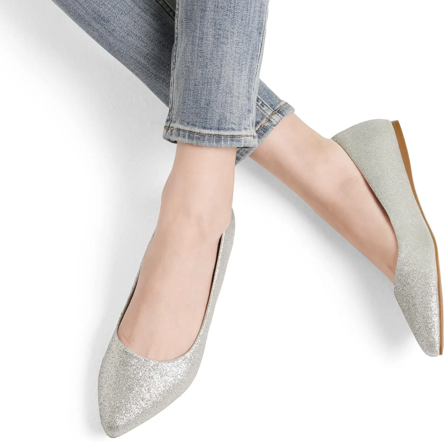 DREAM PAIRS Women's Dress Pointed Toe Flats Ballet Comfort Soft Slip On Casual Flat Shoes for Work Office Business