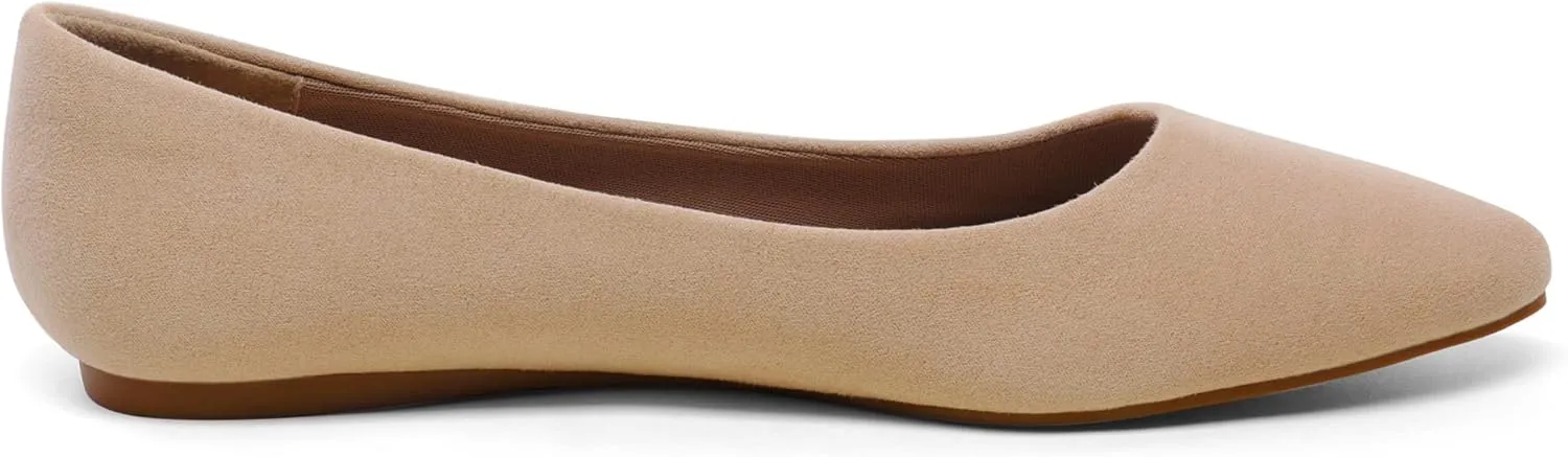 DREAM PAIRS Women's Dress Pointed Toe Flats Ballet Comfort Soft Slip On Casual Flat Shoes for Work Office Business
