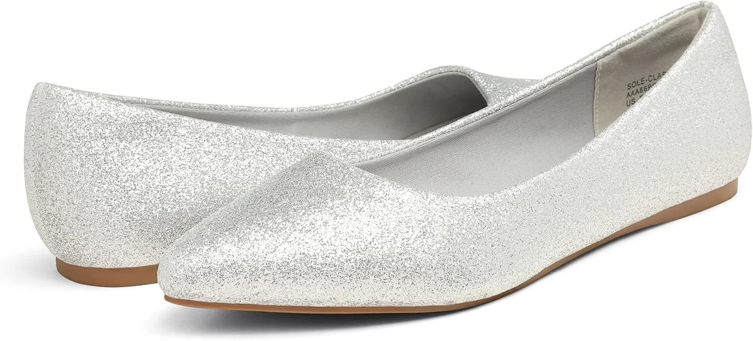 DREAM PAIRS Women's Dress Pointed Toe Flats Ballet Comfort Soft Slip On Casual Flat Shoes for Work Office Business