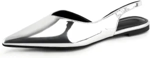DREAMCIA Slingback Flats for Women, Pointed-Toe Ballet Flats with Buckle Strap for Elegant Women，Classic Low Heel Dress Shoes for Casual Work Office Party
