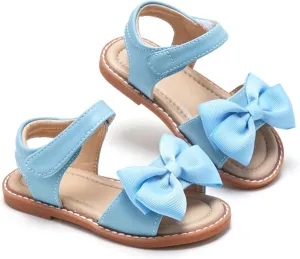 ESTINE Toddler/Little Kid Girls Bow Open Toe Flat Evening Dress Sandals
