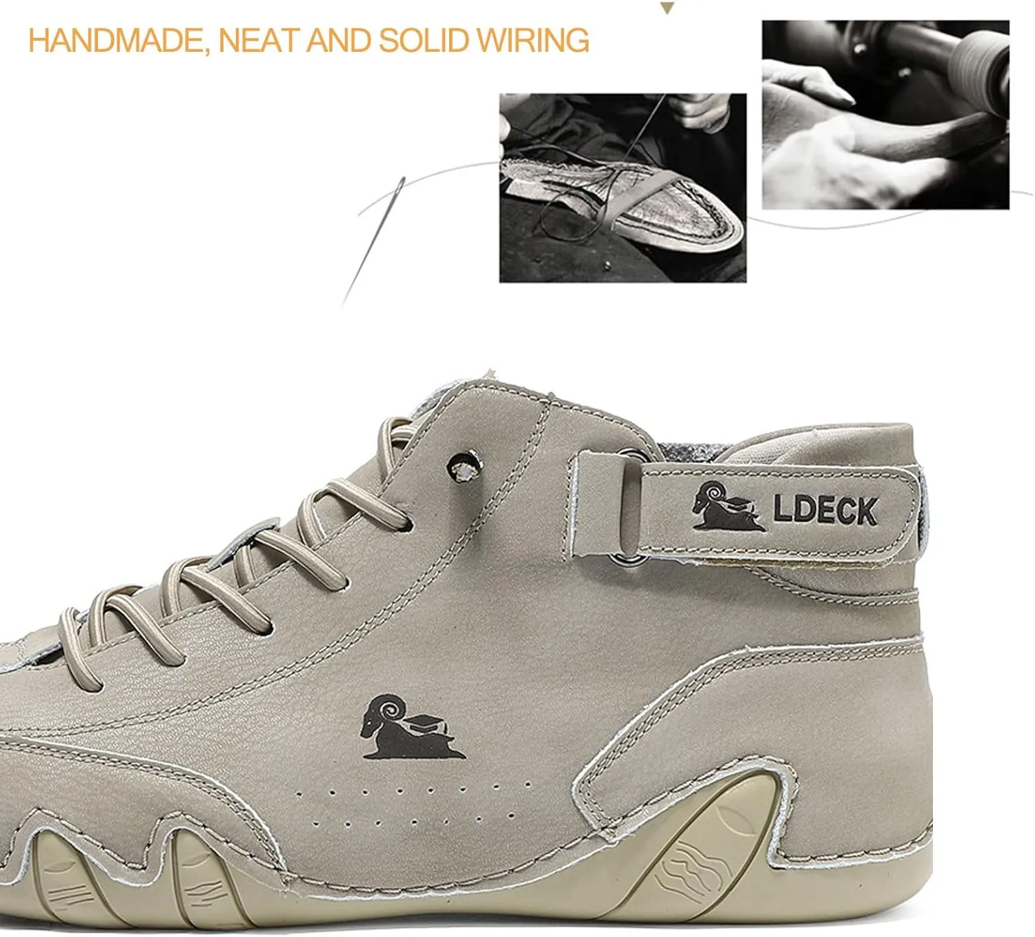 Explorer Waterproof Lightweight Unisex Outdoor Shoes for Hiking Camping & Driving Shoes High Top Chukka Boots Non-Slip Breathable Women&Men Italian Handmade Sports Shoe