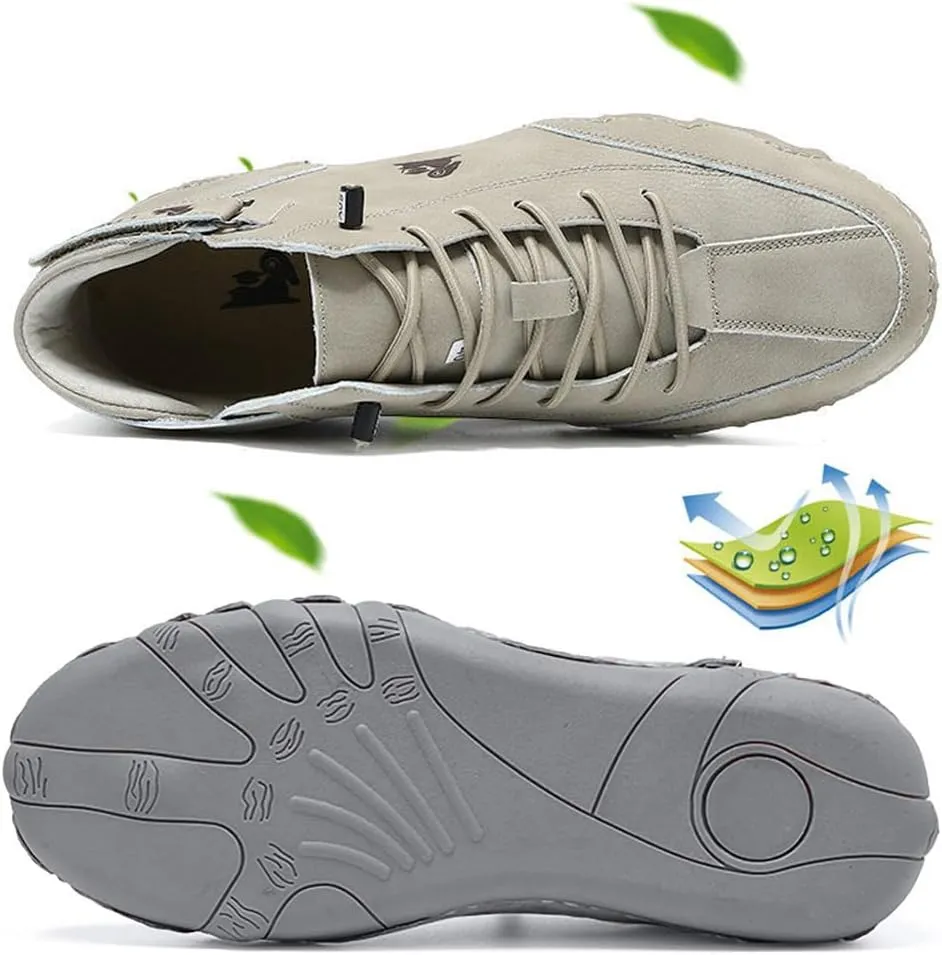 Explorer Waterproof Lightweight Unisex Outdoor Shoes for Hiking Camping & Driving Shoes High Top Chukka Boots Non-Slip Breathable Women&Men Italian Handmade Sports Shoe