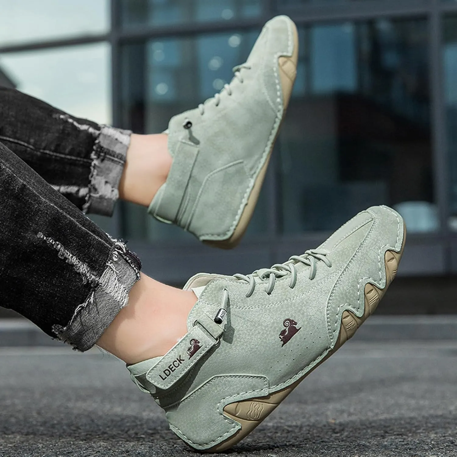 Explorer Waterproof Lightweight Unisex Outdoor Shoes for Hiking Camping & Driving Shoes High Top Chukka Boots Non-Slip Breathable Women&Men Italian Handmade Sports Shoe