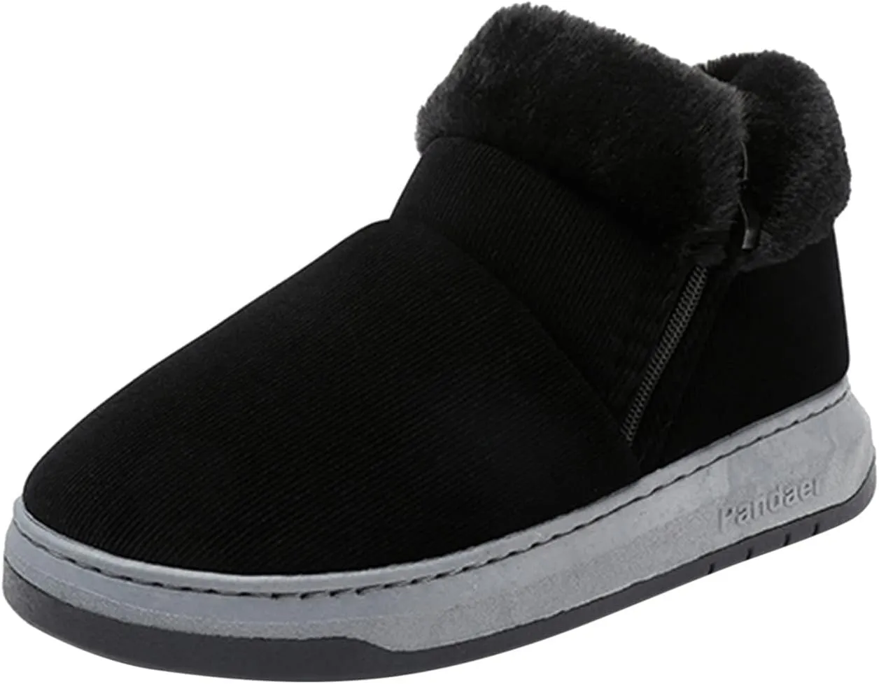Fashion Solid Cotton Slippers for Men Plus Velvet Warm Winter Boots Lightweight Walk Shoes for Men Winter Boots and Snow