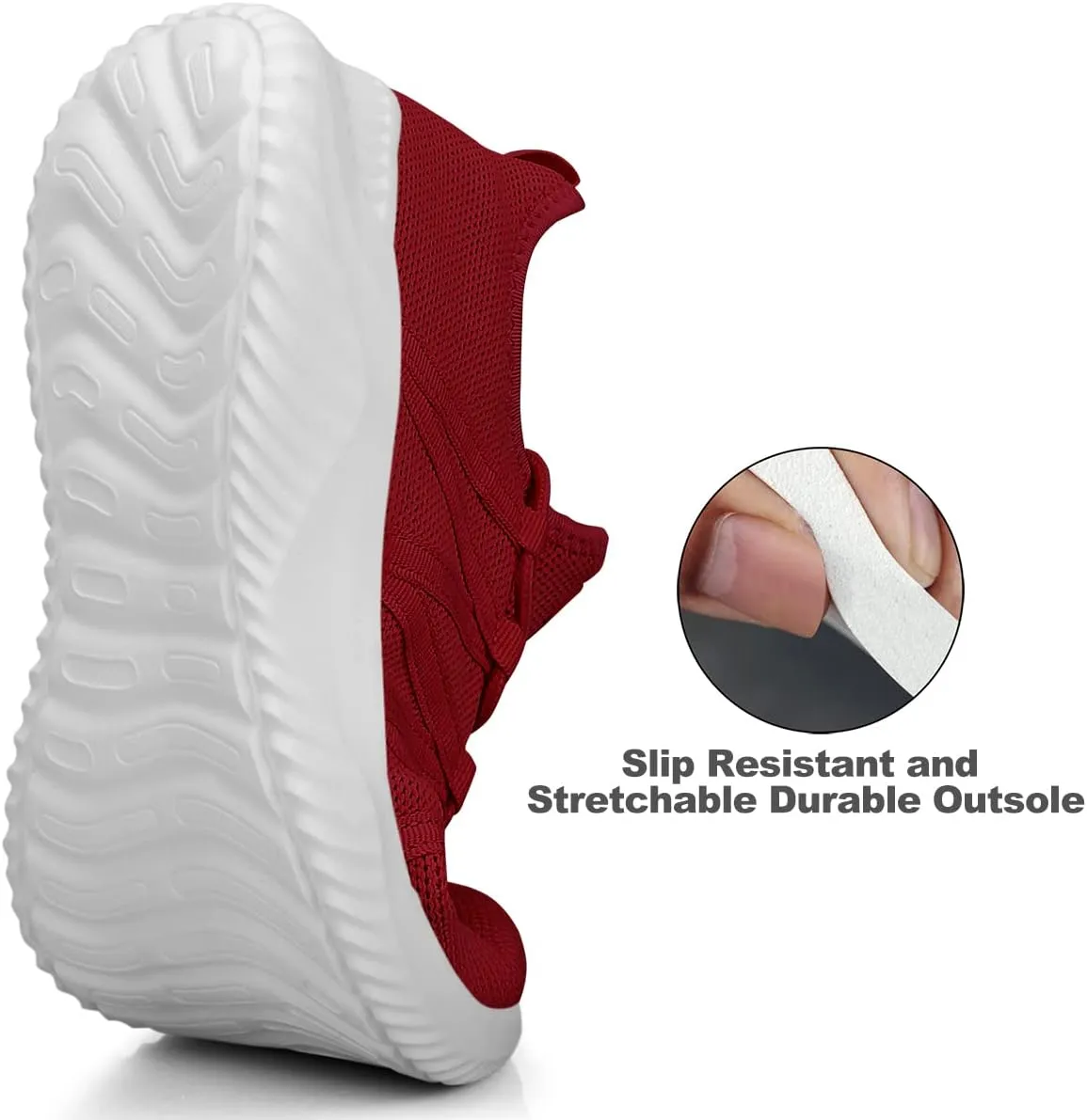 Feethit Womens Slip On Running Shoes Non Slip Walking Shoes Lightweight Gym Workout Shoes Breathable Fashion Sneakers