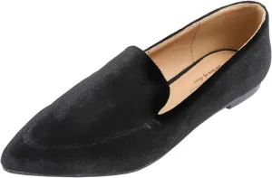 FEVERSOLE Women's Loafer Flat Pointed Fashion Slip On Comfort Driving Office Shoes