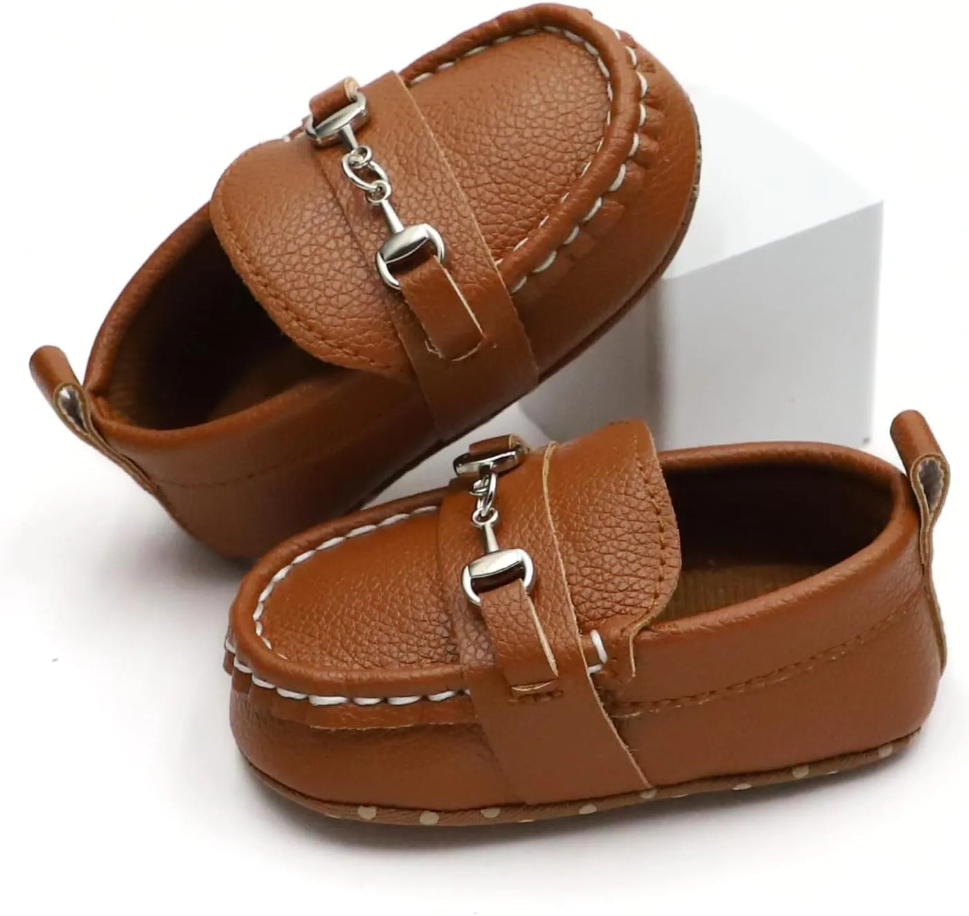 First Walking Shoes for Baby Boys Delightful Solid Color Slip-On Loafers, Lightweight, Non-Slip Flat